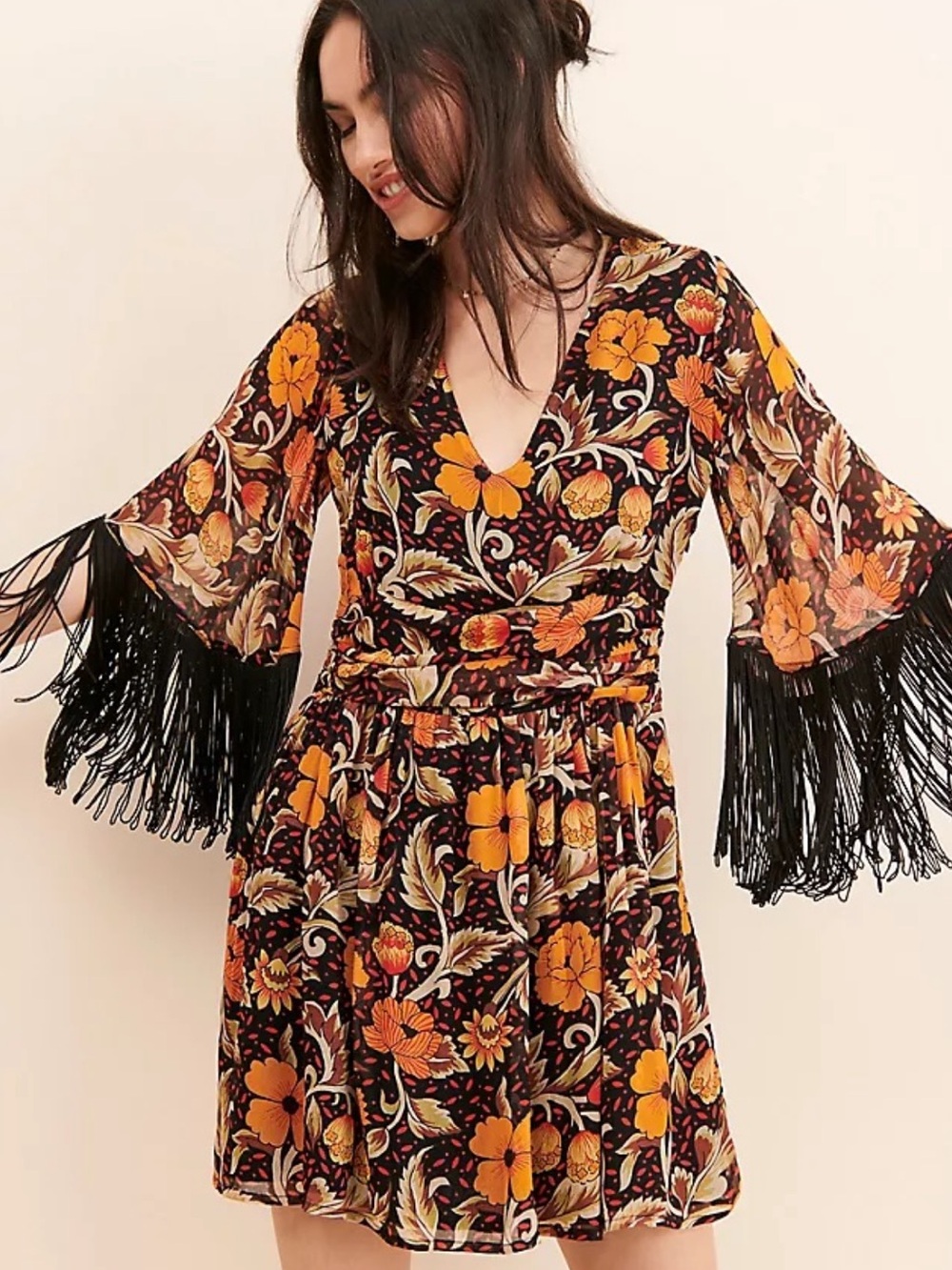 VERB Fringe Mini Dress
